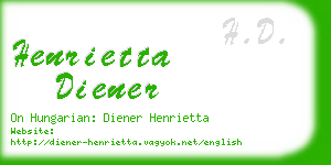 henrietta diener business card